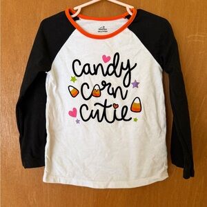 Candy Corn Cutie Kids Raglan Shirt